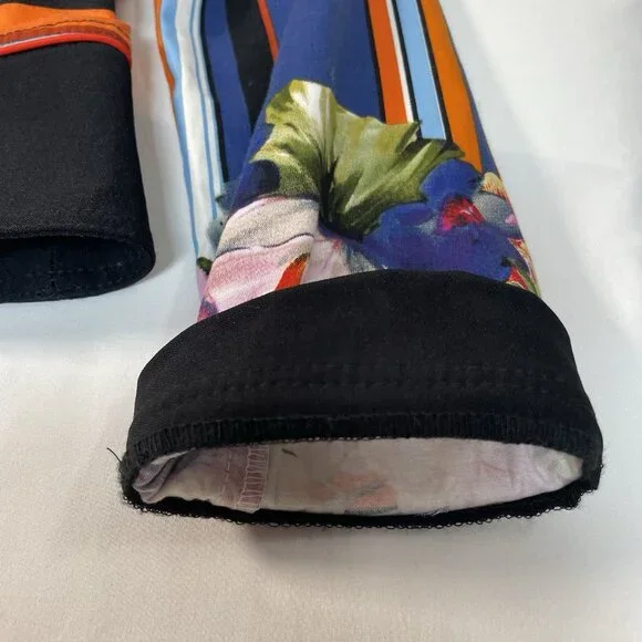 Joseph Ribkoff Floral & Stripe Zip Jacket – Size 10 (CAN/USA) - Picture 8 of 15